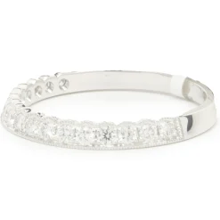 14 Karat White Gold Diamond Band