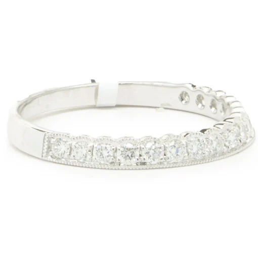 14 Karat White Gold Diamond Band
