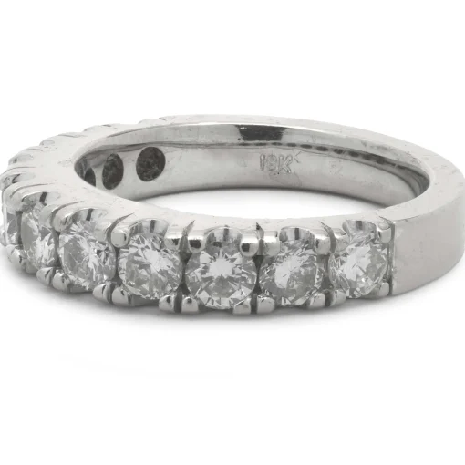 18 Karat White Gold Diamond Band