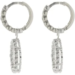 14 Karat White Gold Diamond Circle Earring Enhancers