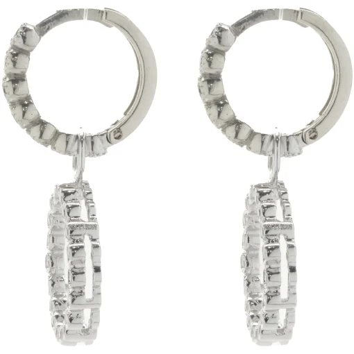 14 Karat White Gold Diamond Circle Earring Enhancers