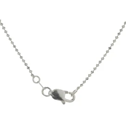 14 Karat White Gold Diamond “K” Necklace