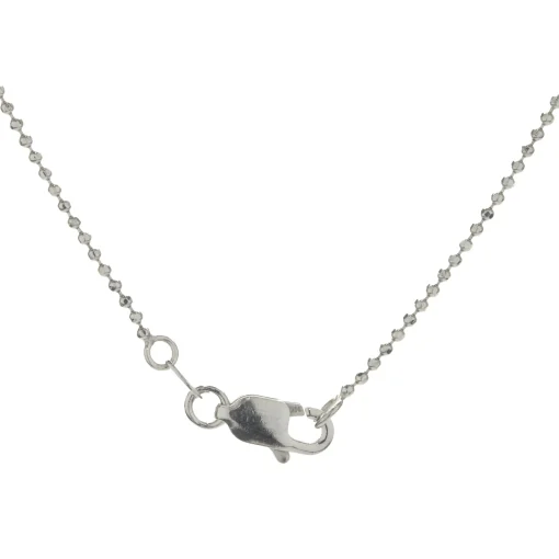14 Karat White Gold Diamond “K” Necklace