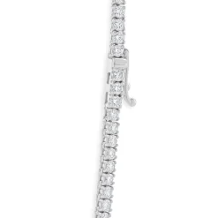 18 Karat White Gold Diamond Inline Tennis Necklace