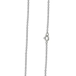 14 Karat White Gold Diamond Solitaire Necklace