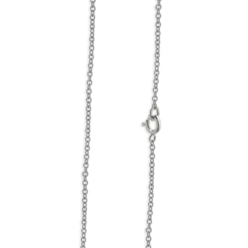 14 Karat White Gold Diamond Solitaire Necklace