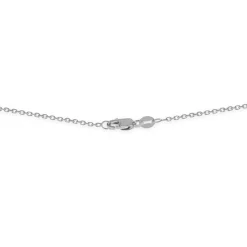 14 Karat White Gold Diamond Smile Necklace