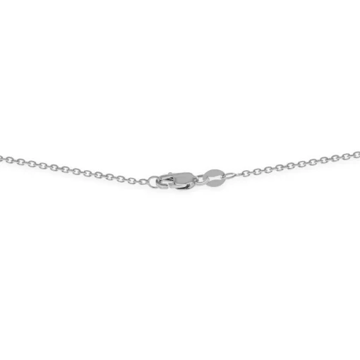 14 Karat White Gold Diamond Smile Necklace