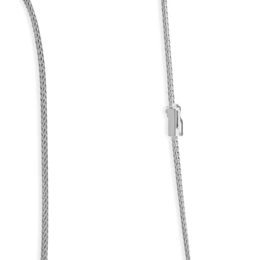 14 Karat White Gold Diamond Smile Necklace