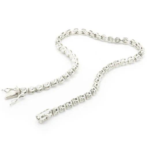 14 Karat White Gold Diamond Tennis Bracelet