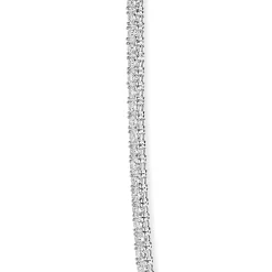 14 Karat White Gold Diamond Inline Tennis Necklace