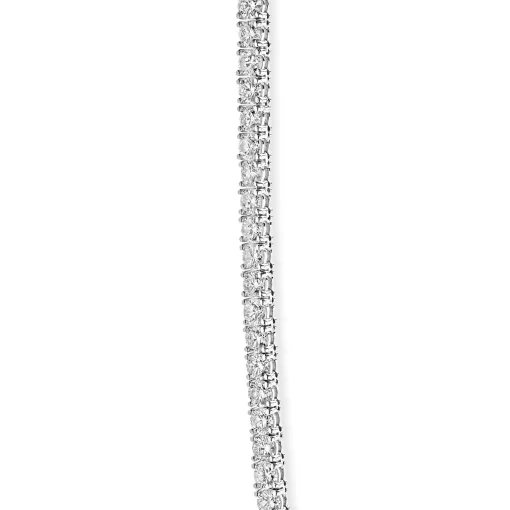 14 Karat White Gold Diamond Inline Tennis Necklace