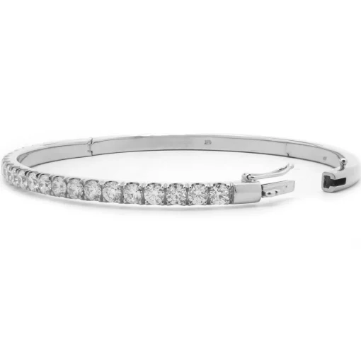 18 Karat White Gold Diamond Bangle Bracelet