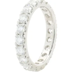 14 Karat White Gold Diamond Eternity Band
