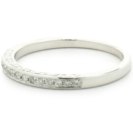 10 Karat White Gold Diamond Band
