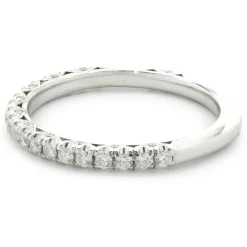 18 Karat White Gold Diamond Band