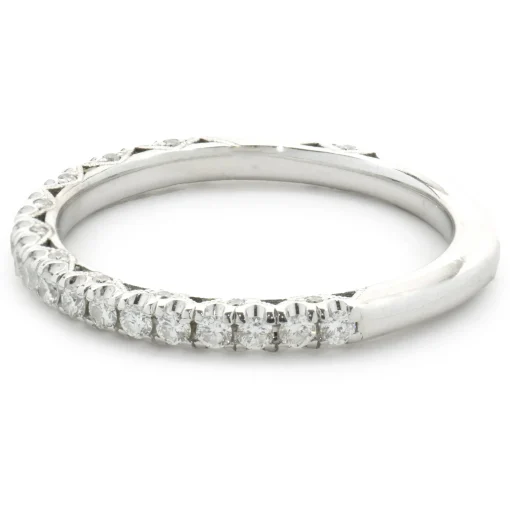 18 Karat White Gold Diamond Band