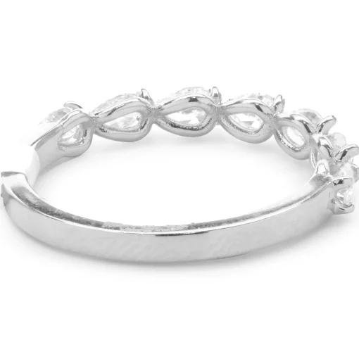 14 Karat White Gold East West Pear Cut Diamond Band