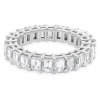 14 Karat White Gold Emerald Cut Diamond Eternity Band