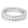 14 Karat White Gold Emerald Cut Diamond Eternity Band