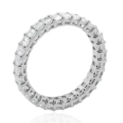 14 Karat White Gold Emerald Cut Diamond Eternity Ring