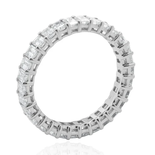 14 Karat White Gold Emerald Cut Diamond Eternity Ring