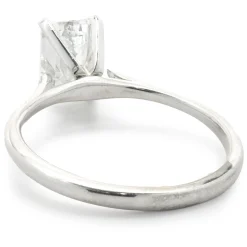 14 Karat White Gold Emerald Cut Diamond Engagement Ring