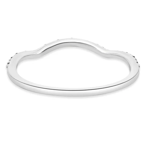 14 Karat White Gold Emerald and Diamond Band