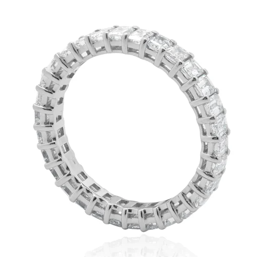 14 Karat White Gold Emerald Cut Diamond Eternity Ring