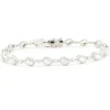 18 Karat White Gold Flame Cut Diamond Inline Bracelet