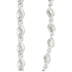 18 Karat White Gold Flame Cut Diamond Inline Bracelet