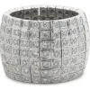 14 Karat White Gold Flexible Diamond Cigar Band