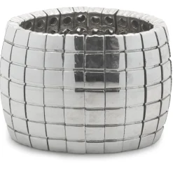 14 Karat White Gold Flexible Diamond Cigar Band
