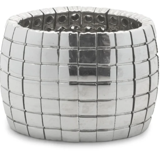14 Karat White Gold Flexible Diamond Cigar Band