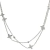 18 Karat White Gold Floral Diamonds By The Yard Necklace