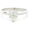 14 Karat White Gold Heart Cut Diamond Engagement Ring