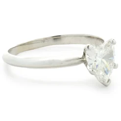 14 Karat White Gold Heart Cut Diamond Engagement Ring
