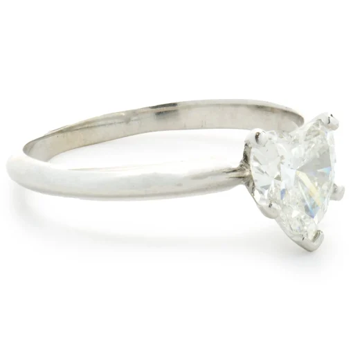 14 Karat White Gold Heart Cut Diamond Engagement Ring