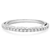 18 Karat White Gold Hidden Filigree Diamond Band