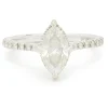 14 Karat White Gold Marquise Cut Diamond Engagement Ring