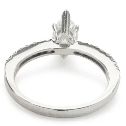18 Karat White Gold Marquise Cut Diamond Engagement Ring