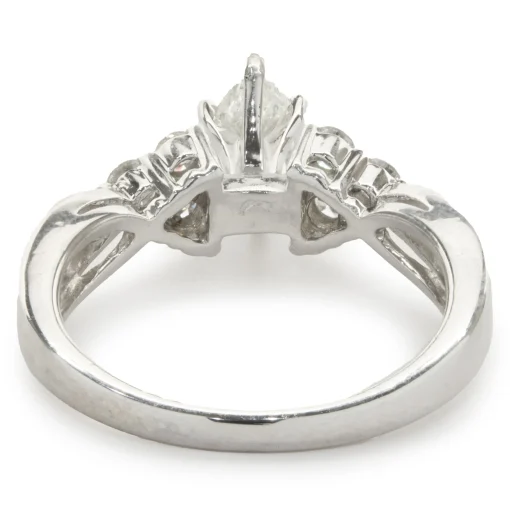 14 Karat White Gold Marquise Cut Diamond Engagement Ring