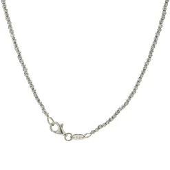 14 Karat White Gold 3MM Diamond Cut Ball Chain