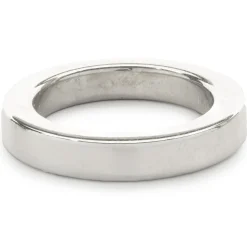 18 Karat White Gold 4MM Square Band