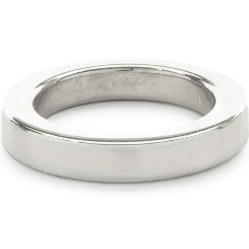 18 Karat White Gold 4MM Square Band