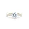 14 Karat White Gold Moissanite Solitaire Ring