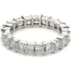 14 Karat White Gold Moissanite Eternity Band
