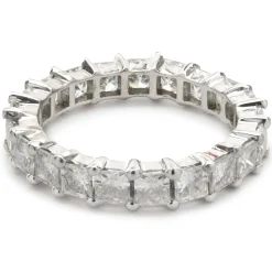 14 Karat White Gold Moissanite Eternity Band
