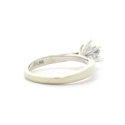 14 Karat White Gold Moissanite Solitaire Ring