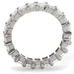 14 Karat White Gold Moissanite Eternity Band